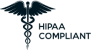 HIPAA compliance badge indicating adherence to U.S. healthcare privacy and data security standards